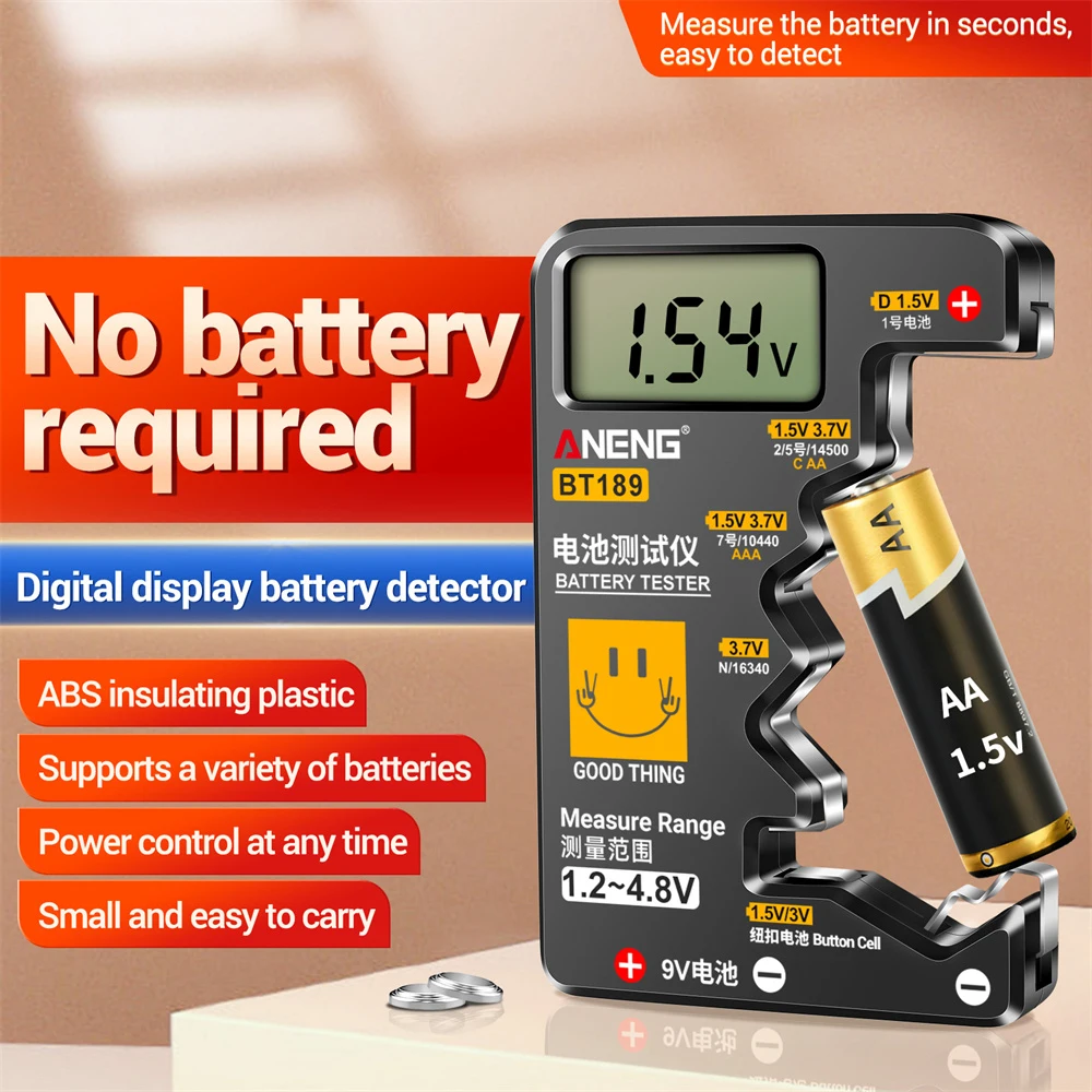 Tester digitale per batteria per tutte le batterie, misuratore di