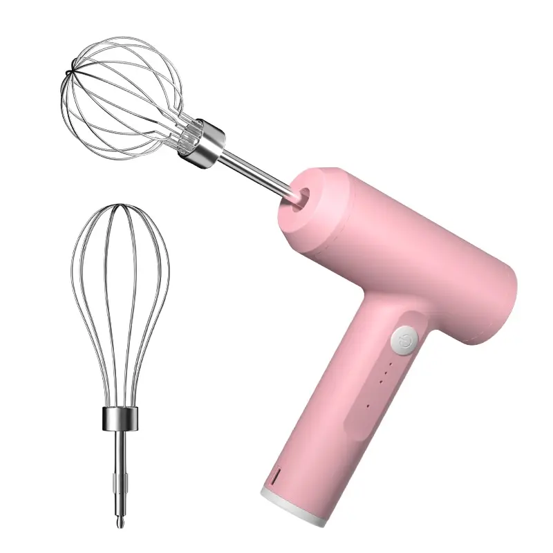 Lihuzmd Handheld Electric Mixer,Electric Whisk Household Electric Small  Whipped Egg and Cream Mixer for Food Beater, Egg, Cakes, Batters,Pink