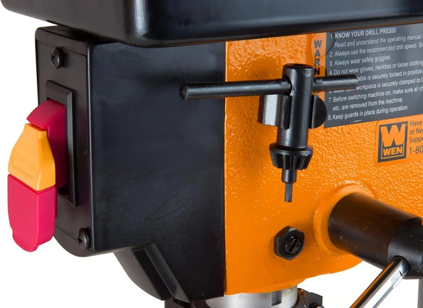 4208T 2.3-Amp 8-Inch 5-Speed Cast Iron Benchtop Drill Press Black/Orange Suitable for Metal and Wooden Jewelry 3