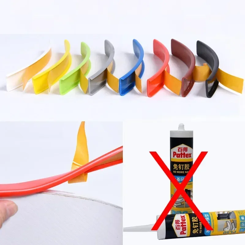 Adhesive U Edge Banding Strip 9MM 10MM 12MM 16MM 18MM 22MM 28MM 32MM White Gray Black Red Blue Green Yellow 1 meter