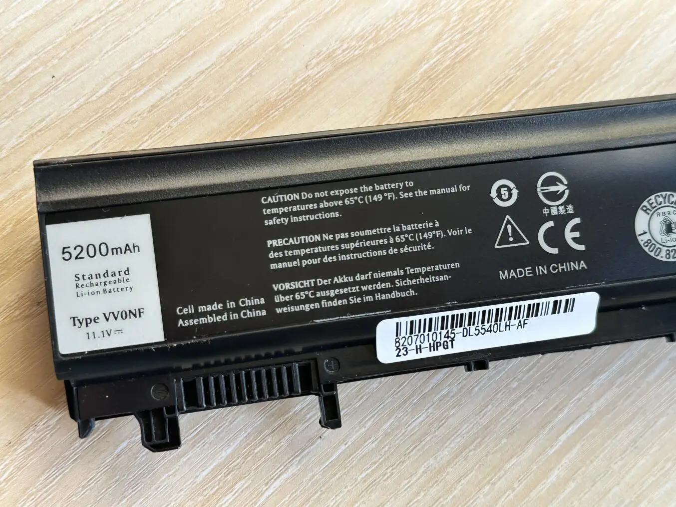 Bateria Nova do Portátil de Células Vv0nf para a Série Vjxmc N5yh9 0k8hc 7w6k0 Ft6d9 11.1v 5200mah de Dell Latitude E5440 E5540 - Imagem 5