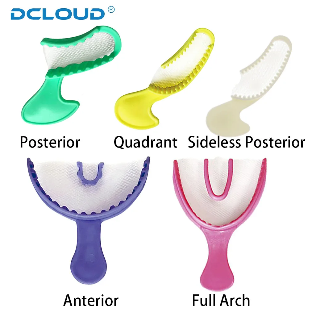 20 Teile/paket Dental Biss Registrierung Tabletts Abdruck Tablett Form mit Net Einweg Kunststoff Zähne Halter Zahnarzt Mundpflege Werkzeuge – Detail 4