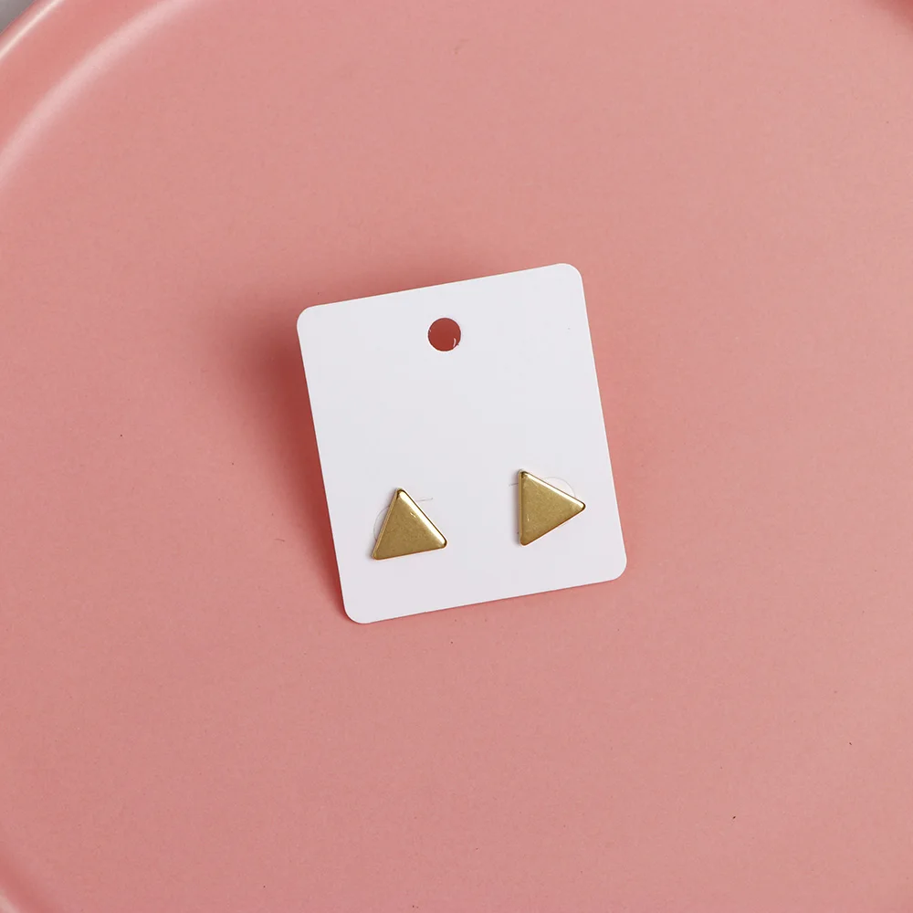 50PCS 4.2X4.8CM 화이트 브라운 블랙 빈 교수형 카드 귀걸이 쥬얼리 디스플레이 골 판지 중소 기업 포장 용품