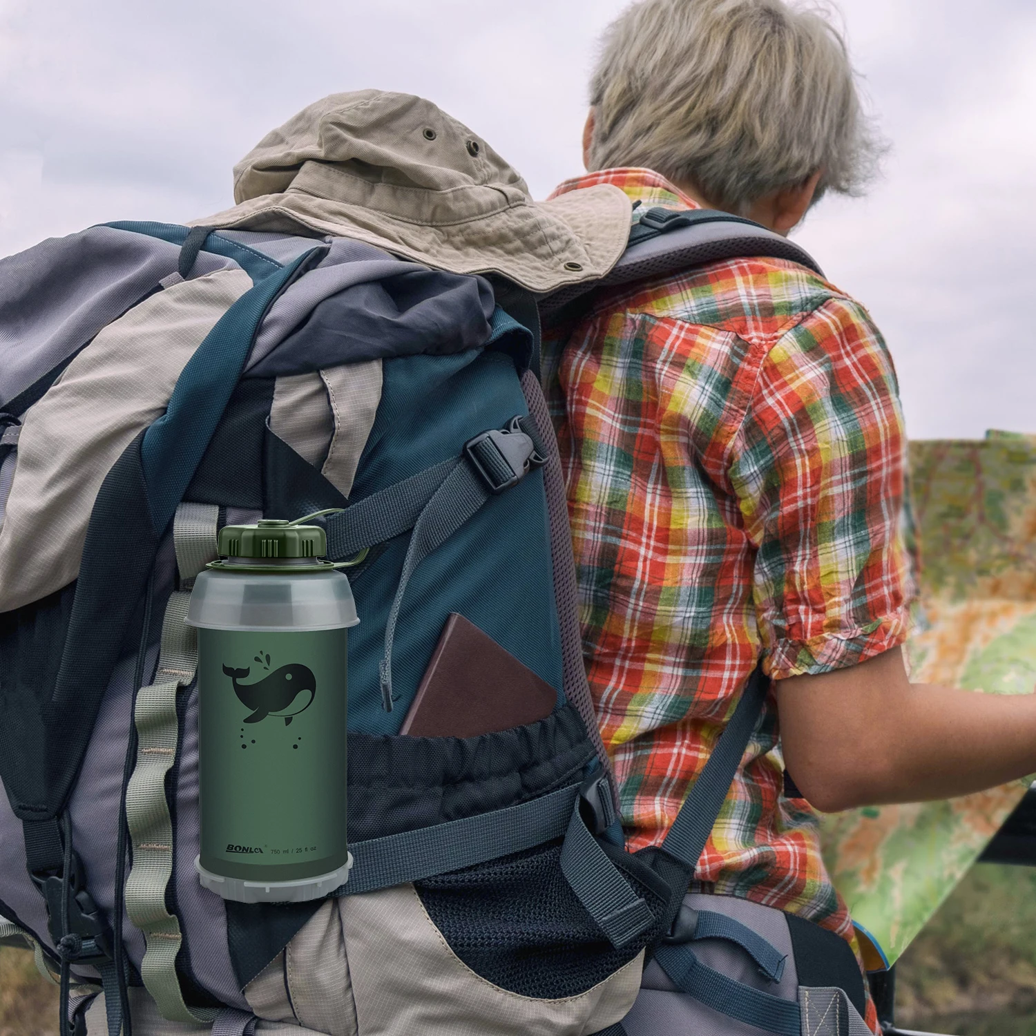 750ml Foldable Water Bottle Folding Soft Flask Folding Sport Bag Collapsible Drink Running Camping Hiking Climbing Bottles