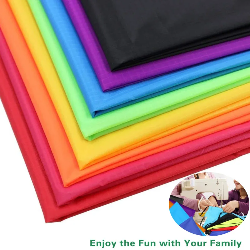 Ripstop Nylon Fabric PU Coated Waterproof Kite Fabric for Parachute Inflatable Flag Tarp Cover Tent DIY 1pcs