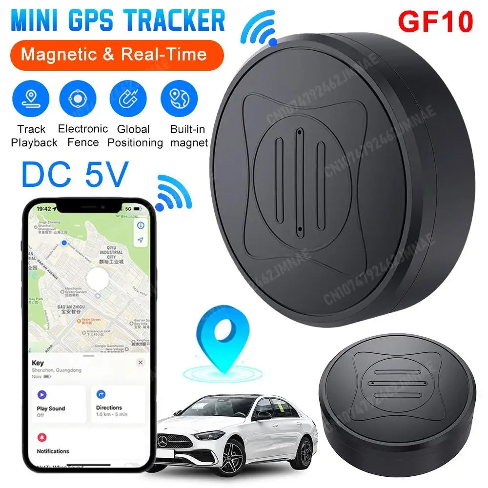 GF10 Mini Lokalizator GPS Magnetyczny – Dzieci, Zwierzęta, Auto