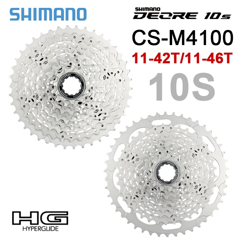 

Набор компонентов для велосипеда Shimano Deore M4100 10S, кассета для горного велосипеда 11-42/46T, свободное колесо HG54 HG95, CS-M4100 KMC X10, цепь MTB 10 в