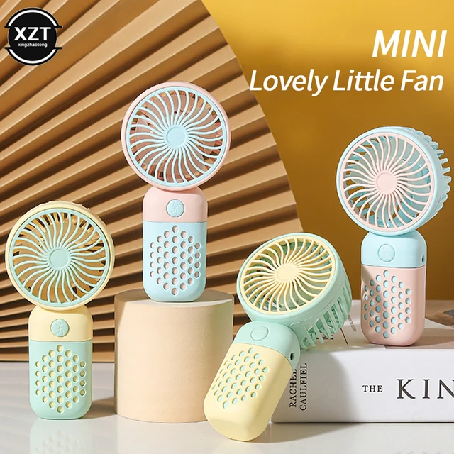 Handheld Cute Mini Fans USB Rechargeable Small Electric Fan Student Pocket Portable  Fan New Portable Air Conditioner Accessories - AliExpress