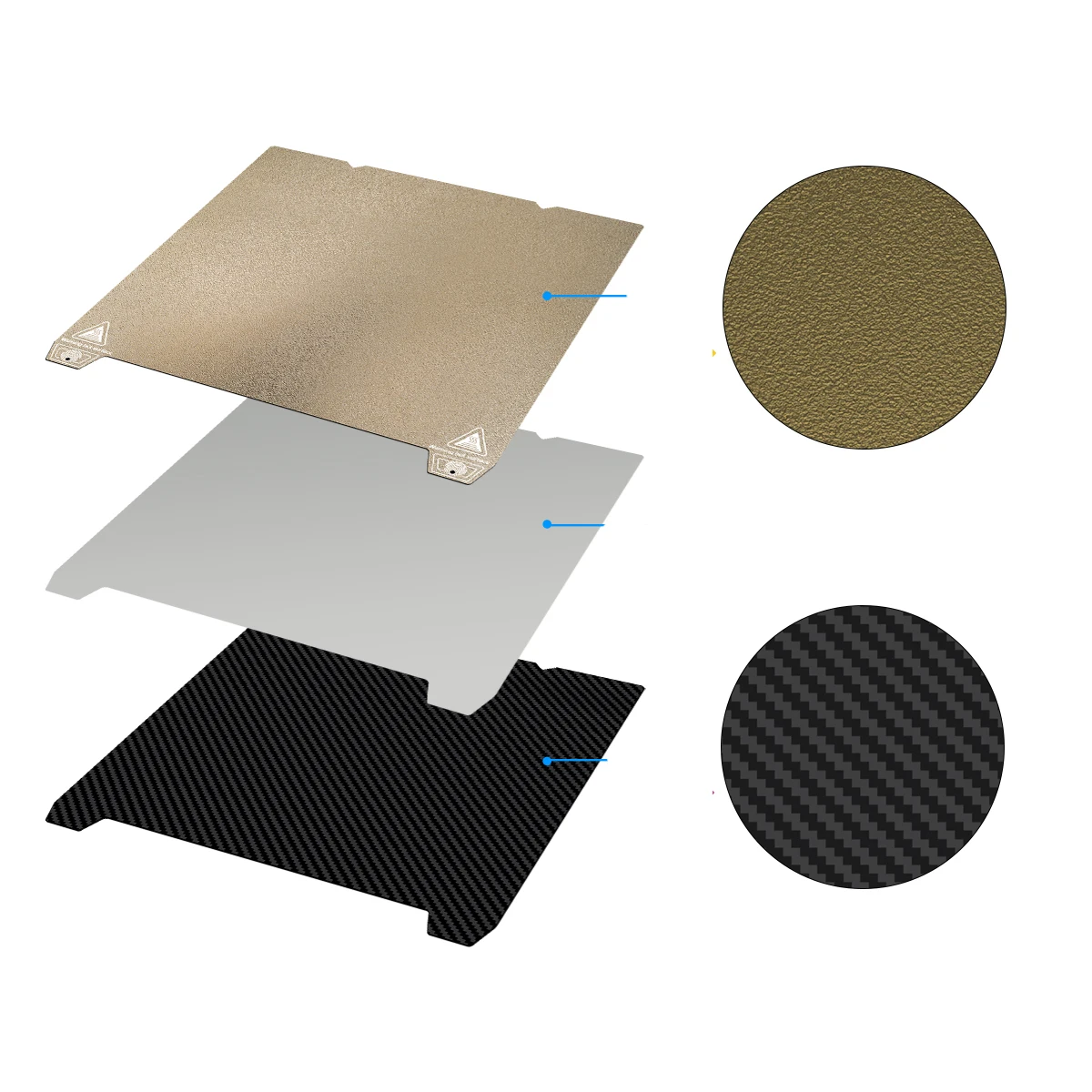 Creality K1 Max 빌드 플레이트 텍스처 페이 시트 스프링 스틸 310x315mm K1MAX 가열 침대용 부드러운 PEO PET PEY 이중 인쇄