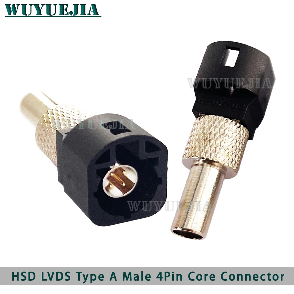 Y Type 1 to 2 splitter HSD LVDS Cable 4 Pin Core Z Male to Z Male Z Female  Connector Wire Video Line for Car GPS Navigation