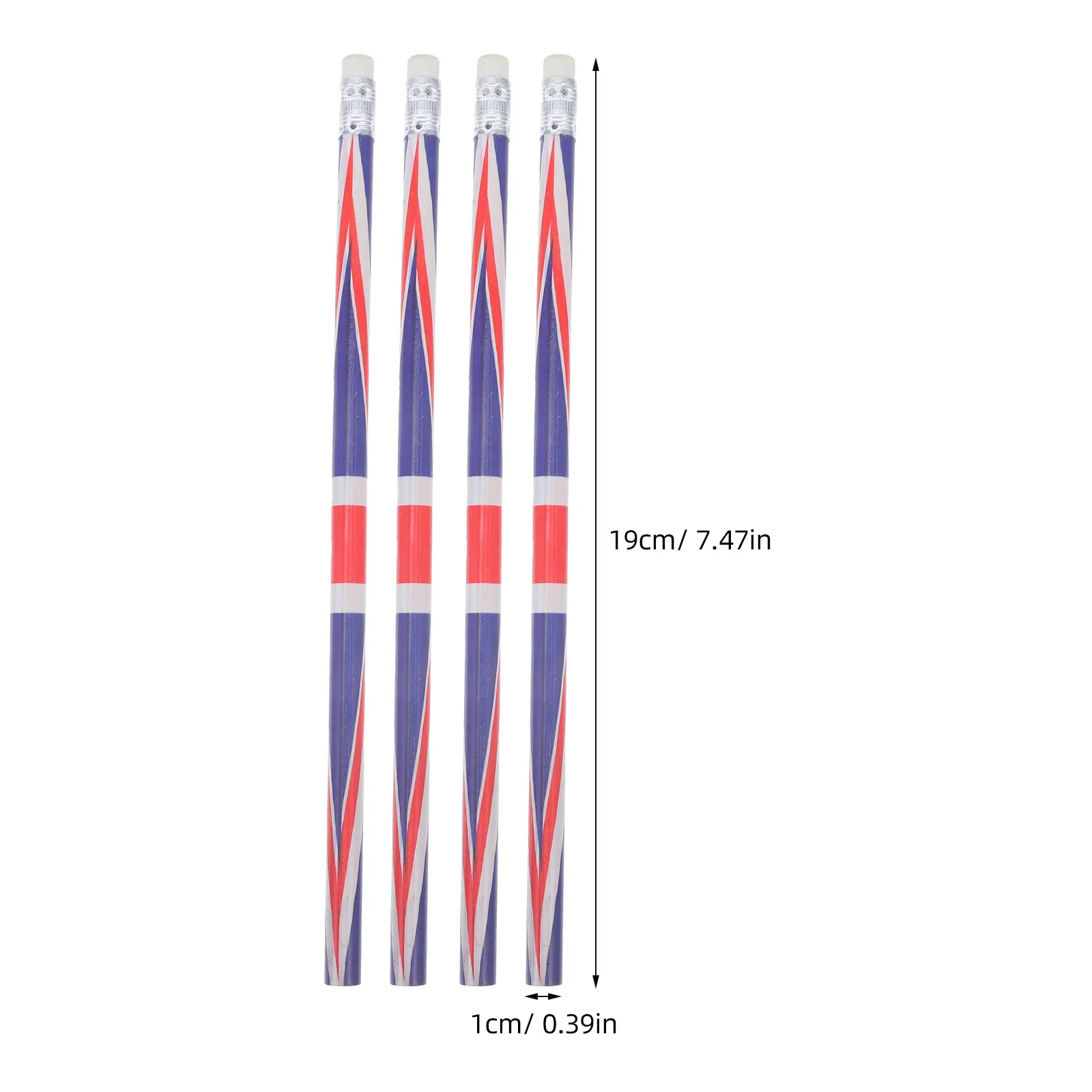 60 Pcs Colored Pattern Pencils England Flag Wooden Sketching Writing Drafting Bulk Solid Color Lead Pencils With Eraser School 3