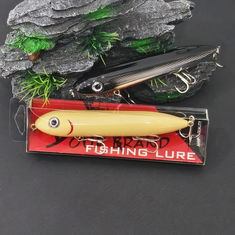 Walking Fishing Lure 126mm 26g Saltwater Super Spook Pencil Lure Walk the Dog Topwater Wobbler With Treble Hooks Fish Baits - 2