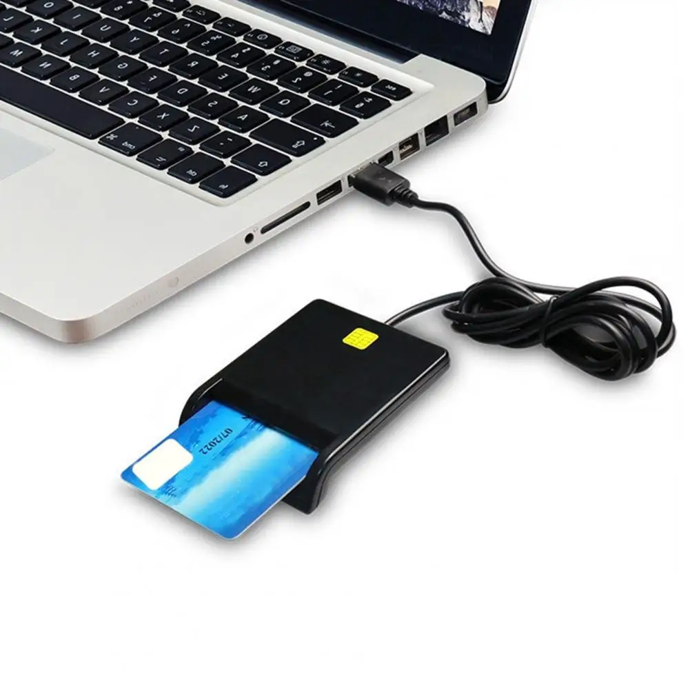 실용적인 다기능 카드 리더, 미끄럼 방지 매트, USB 2.0 포트, 스마트 칩 리더, 비즈니스 용품, 480Mbps