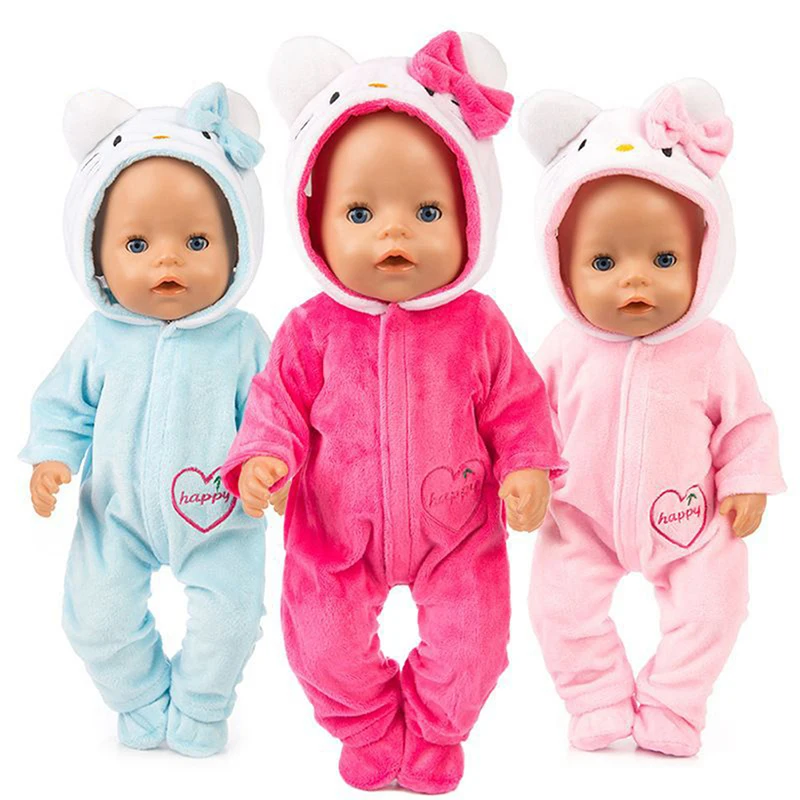 

1Pc Cute 43cm Dolls New Baby Doll Clothes Accessories Reborn Doll Plush Jumpsuit