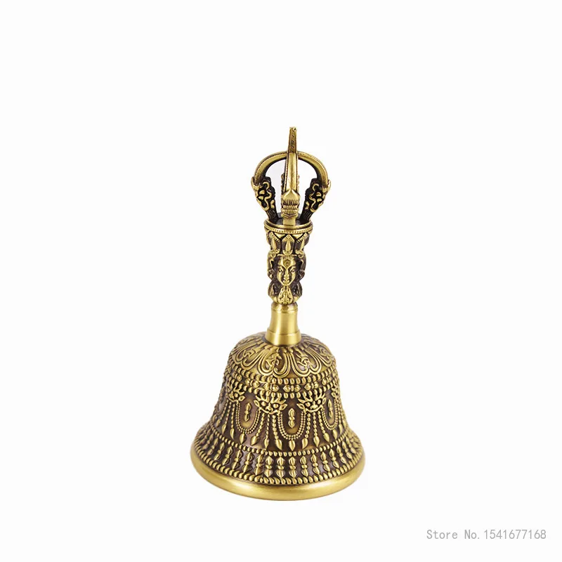 Retro Hand Cranked Taoist Bell, Buddha's Tool Supplies, Brass School Bell, Early Education, Tabletop Decor, Copper Crafts, 1Pc