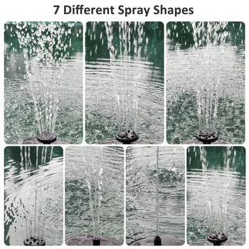 Color LED Solar Fountain With Nozzles - Image 5