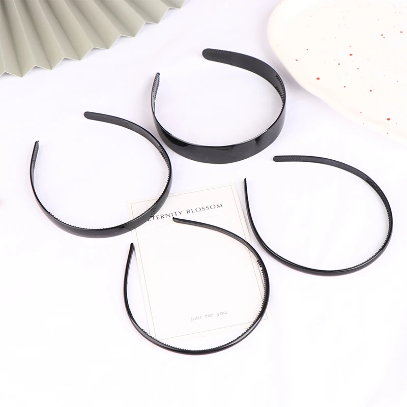 

Модная Минималистичная черная повязка на голову с гладкой поверхностью, однотонные повязки для волос, головной убор унисекс, аксессуары для волос