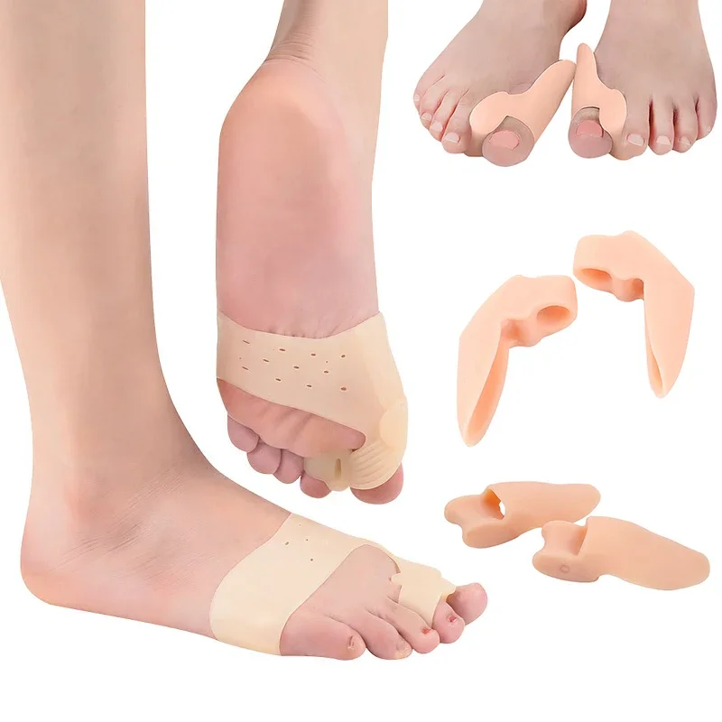 

1/2Pair Toe Separator Hallux Valgus Bunion Corrector Orthotics Feet Bone Thumb Adjuster Correction Pedicure Splint Straightener