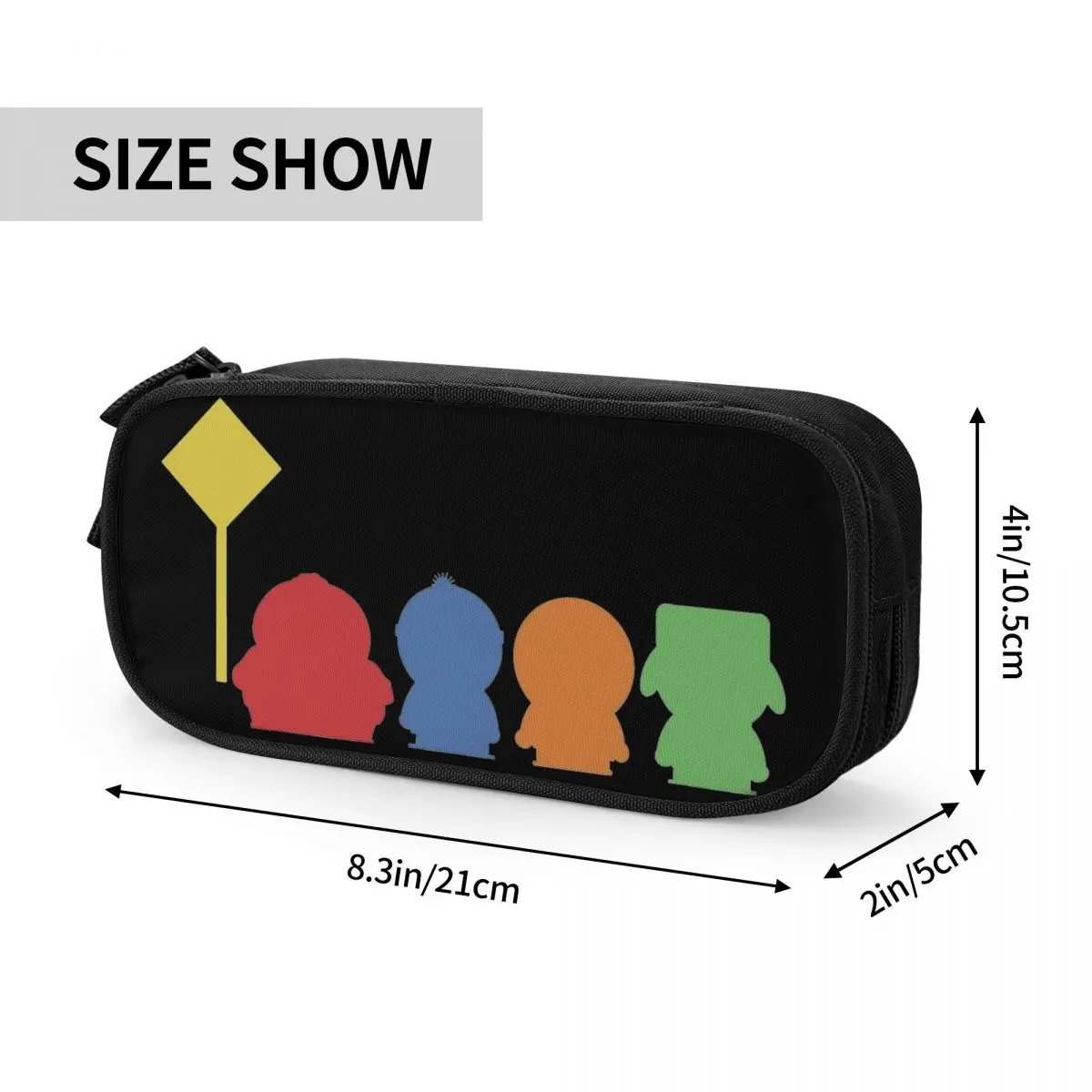 Bus Stop Southpark Cartoon Pencil Cases Fun Stan Cartman Kenny Pen Holder Bag Kids Big Capacity Students School Pencil Pouch