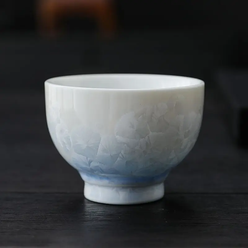 kiln - transformed crystal - glazed tea - tasting cup ceramic master's cup broad - brimmed hat - shaped cup kung fu tea cup