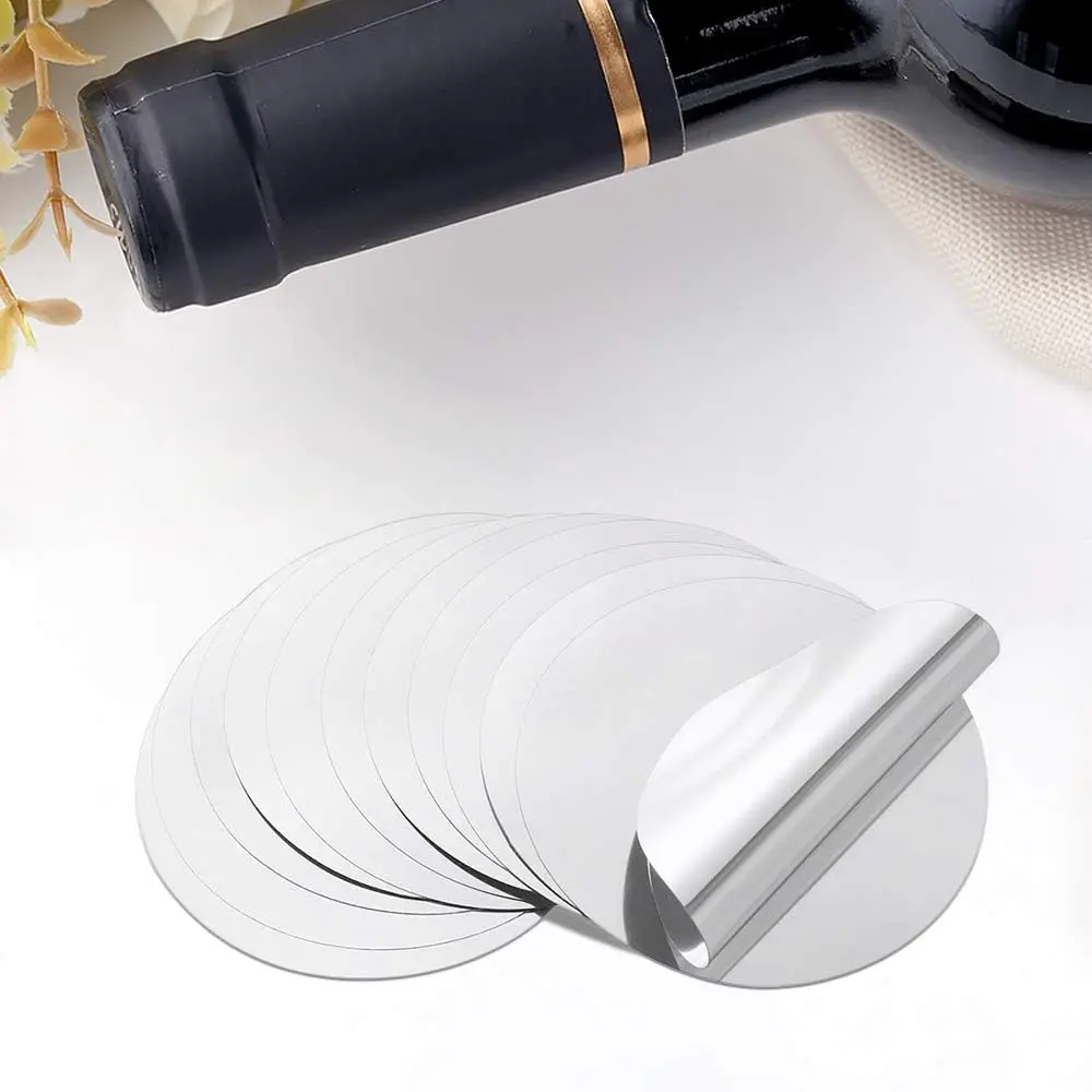 Silver Aluminum Foil Wine Pourer 10/20pcs Foldable Flexible Reusable Mini Drip Stop