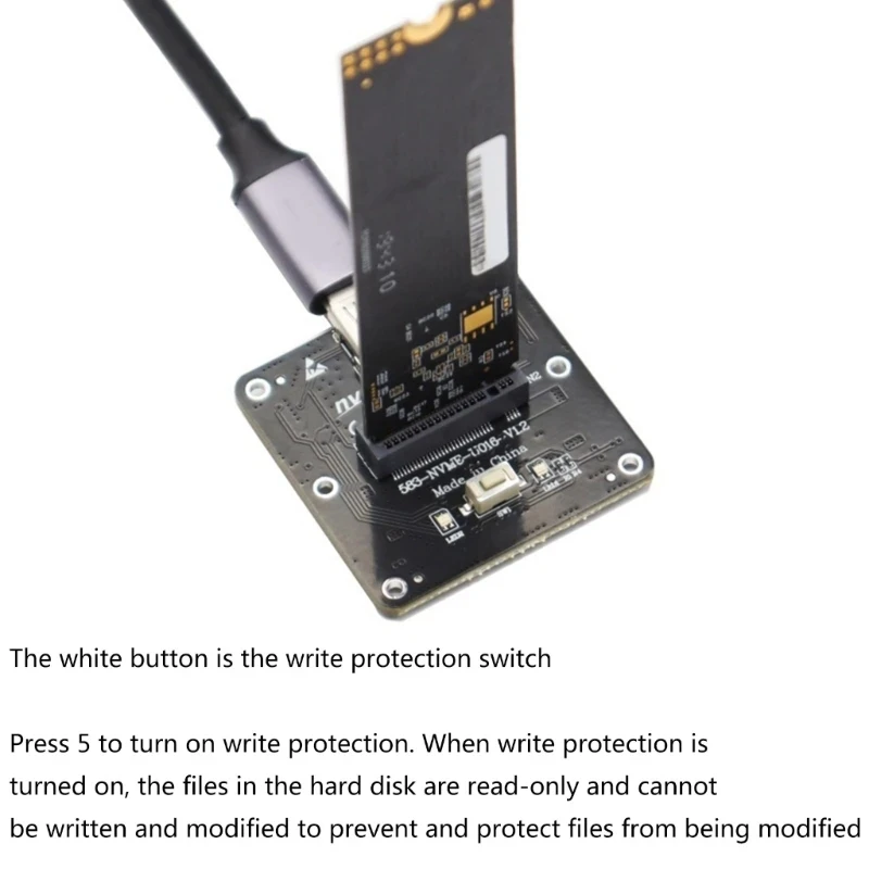 External SSD Hard Disk NVME Enclosure 10G Online Reading Writing Speed SSD Case For M.2 NVME SATA Docking Station Test Board