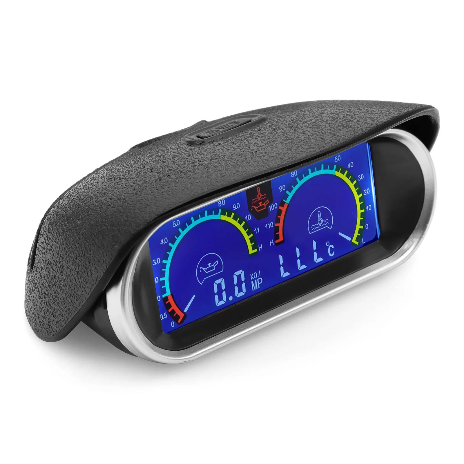 2 in 1 Auto LCD Messgerät Digitales Wassertemperaturmessgerät + Öldruck mit 1/8 NPT Temperatursensor für Motorrad LKW 12V 24V – Detail 9