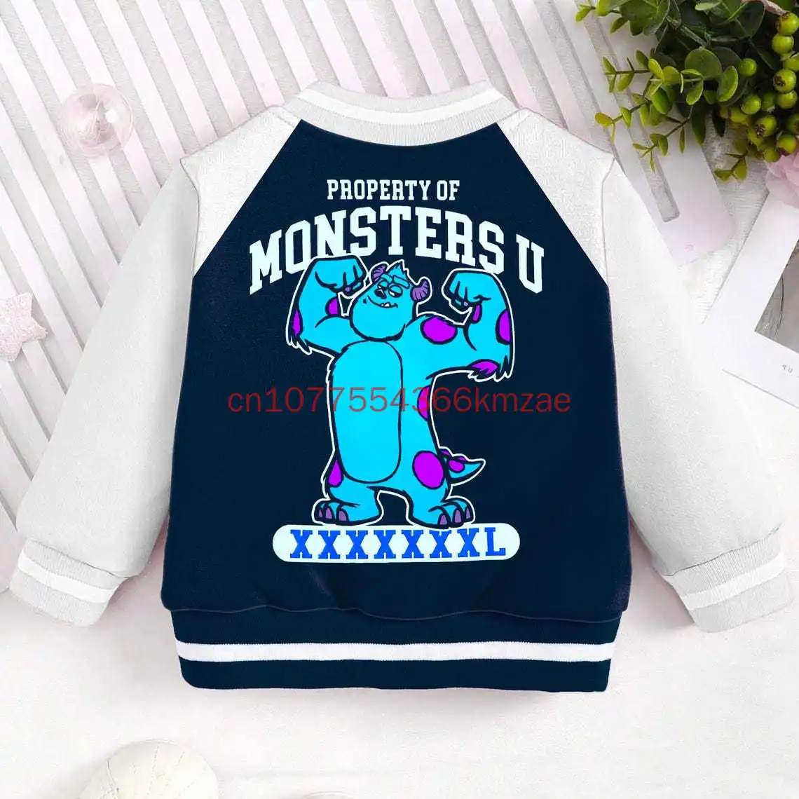 Monsters Univerisity Mike And Jame Baseball Jacket Kids and Youth Coat Cartoon Streetwear Harajuku Bomber College Jacket