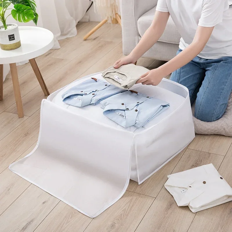 Белый водонепроницаемый органайзер для одеял, одежды, мешки для хранения под кроватью, пылезащитный органайзер для шкафа, влагостойкая Складная движущаяся сумка