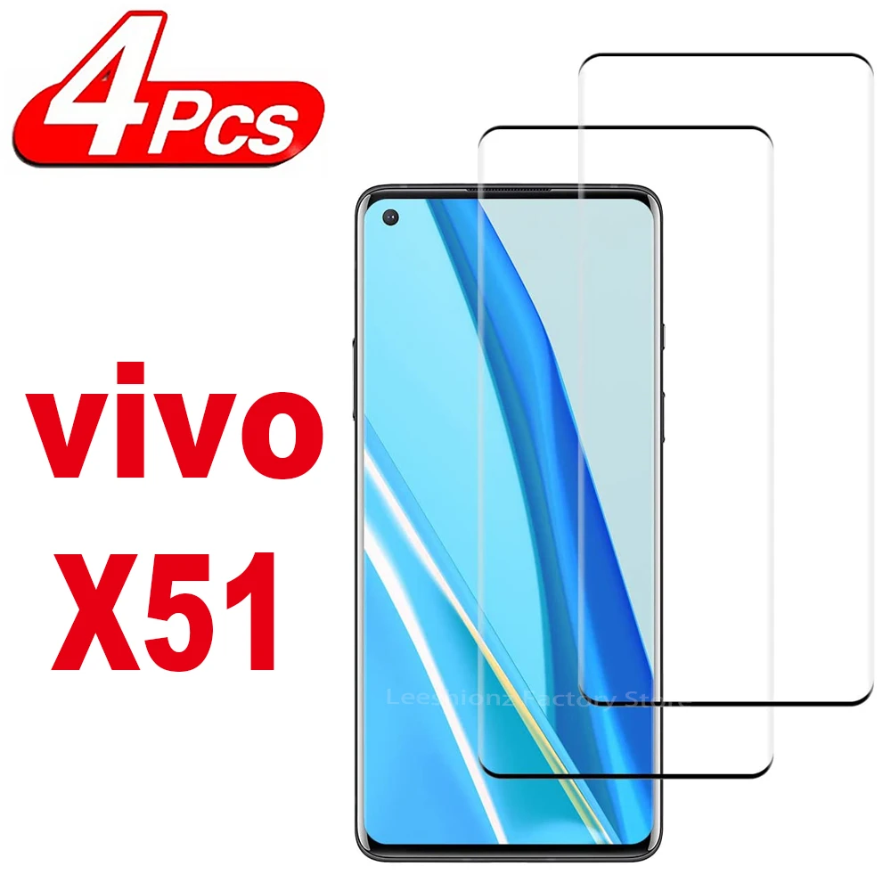 

1/4Pcs 3D Screen Protector Glass For Vivo X51 5G Tempered Glass Film