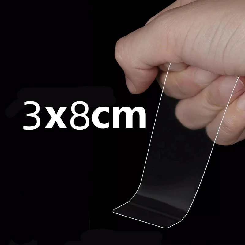 Ultra-Durable Transparent Nano Adhesive Tape - Waterproof, No-Trace, 100-Pack