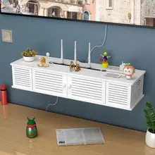  Wall Shelf TV Set-top Box Rack Living Room Router Storage Box Wireless Wifi Router Wifi Shelf Router Cable Storage Box 