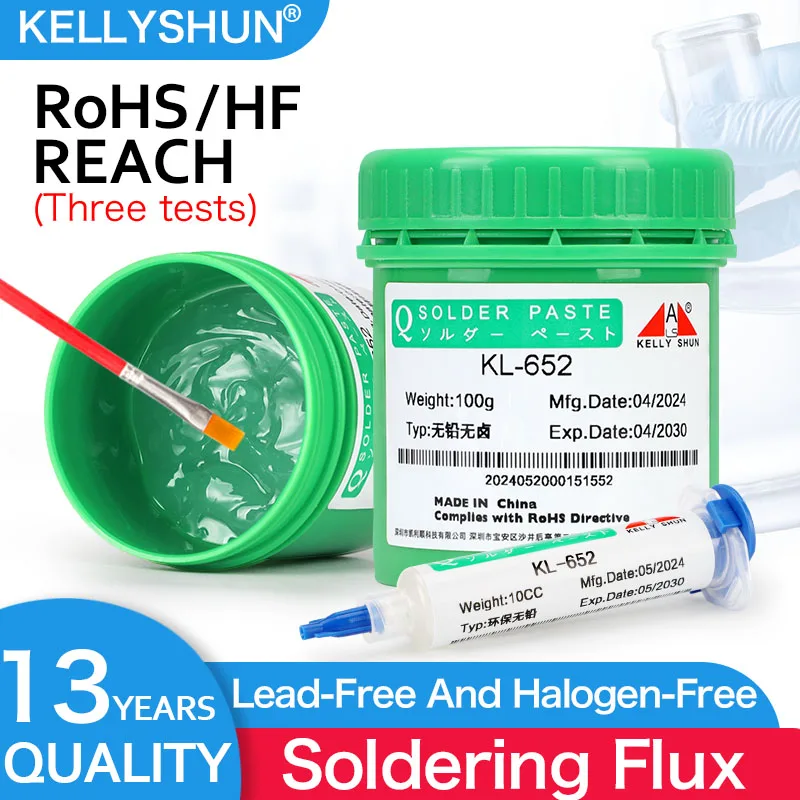 Фото Паяльный флюс KELLYSHUN для сварки SMD, паяльная паста для демонтажа олова, флюс BGA, паяльное масло без очистки №1