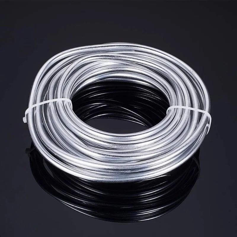 3 Gauge(6mm) Aluminum Wire 23 Feet Bendable Metal Sculpting Wire Bonsai Trees Floral Skeleton Making Home Decors aluminum wire