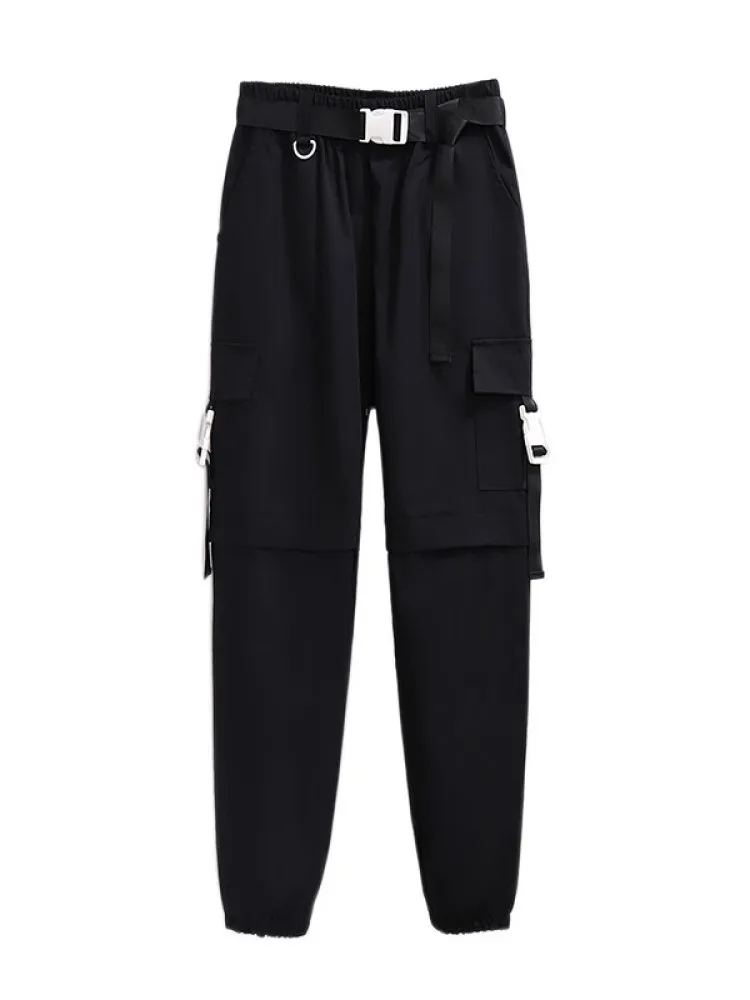 

Plus Size 6XL 5XL 4XL 3XL 2XL Women Long Pants Femme Elastic Waist Cargo Pants Women Autumn Spring Black Long Trousers For Mujer