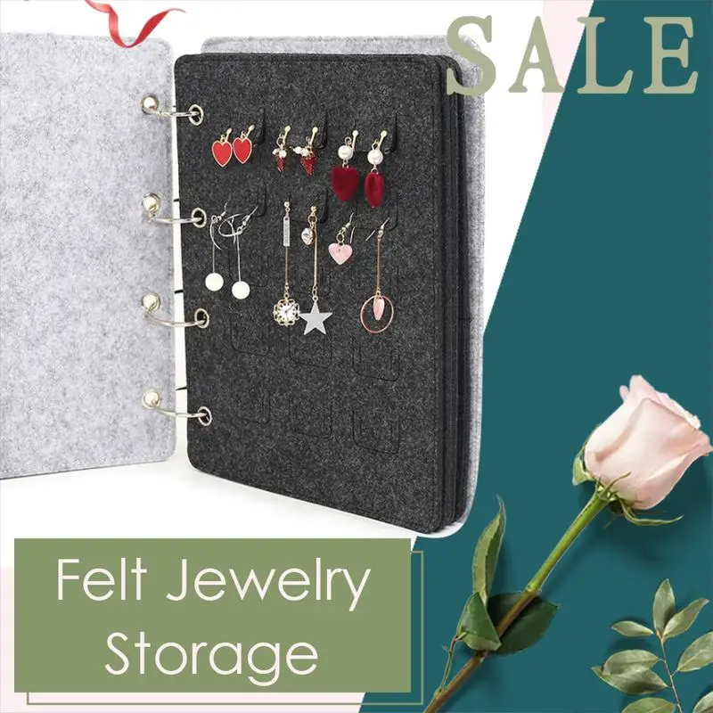 

Новая вешалка для хранения серег из фетра, многослойная подставка для колец, ожерелий, ювелирных изделий