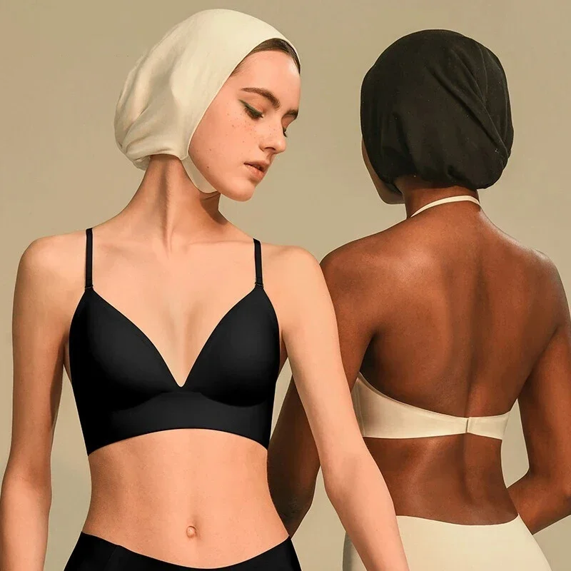 Sujiin Multiway Seamless Backless Bras Women Invisible Push Up Bra Wireless Deep Plunge Padded Sexy Bralettes for Women Bh MX110