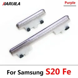 Enhanced Power and Volume Side Button Key - Durable External Plastic Button Replacement (S20 Fe Purple)