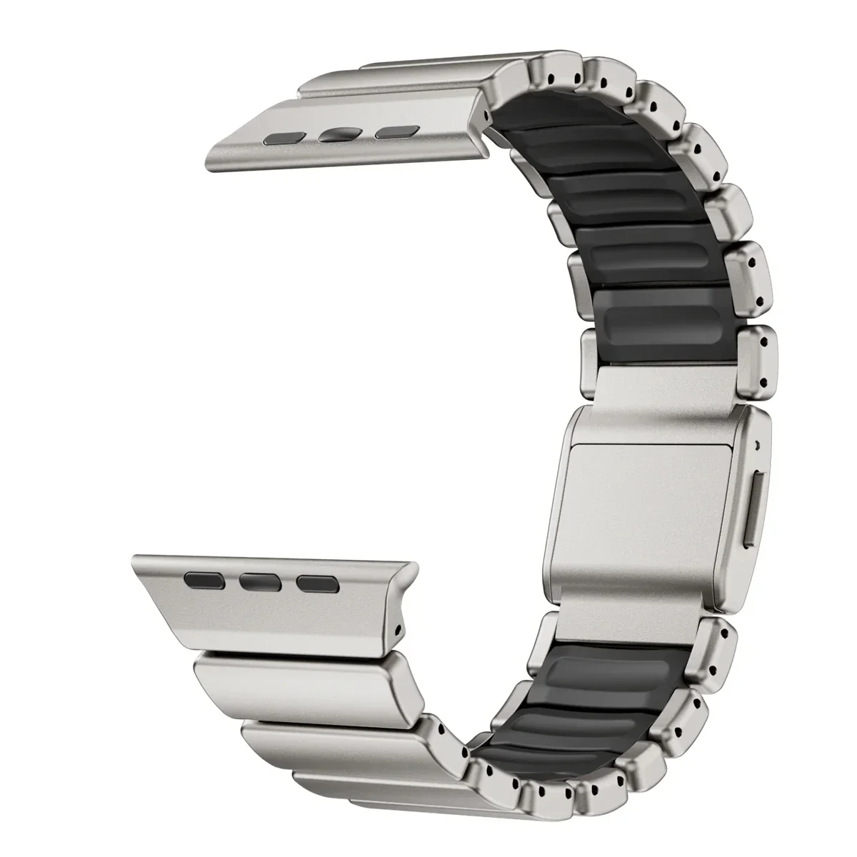Men's Magnetic Sport Metal & Silicone Watch Strap