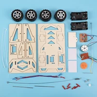 DIY RC Car Toys Assembly Wooden Building Vehicle Toys Racing Car Toy Scientific Experiment Model Kits Gift For Kids 2
