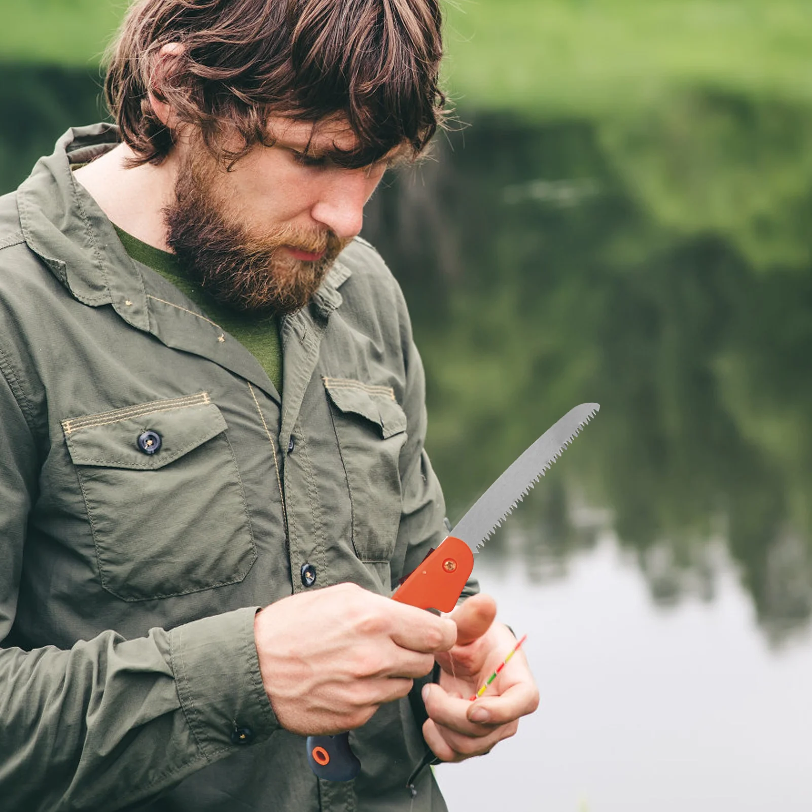 Folding Saw Single-Hand Use Pruning Saw For Gardens Camping Hiking High-Carbon Steel Curved Blade Hand Saw For Worker Garden 3