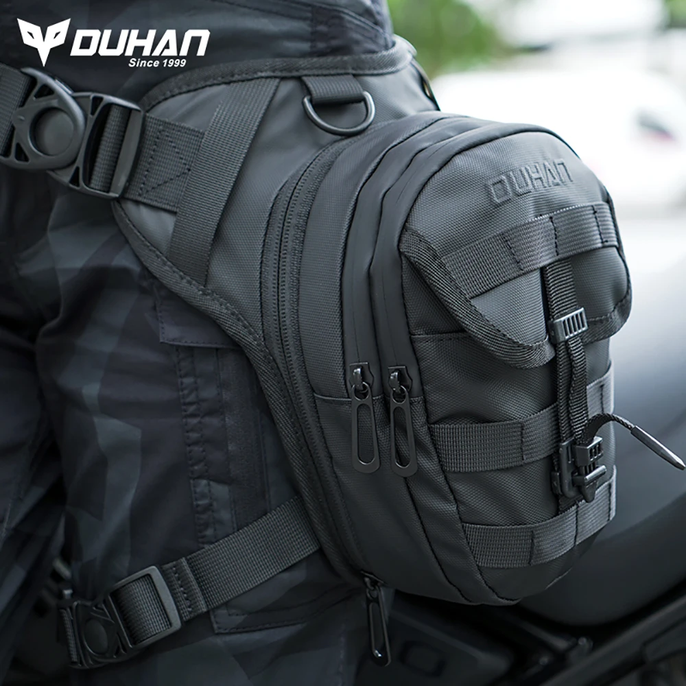 DUHAN 2024 New Multi-Function Motorcycle Drop Leg Bag Hip Bum Motorcycle Bag Outdoor Waist Bag Motorbike Riding Chest Bag rider crossbody bag travel riding backpack motorcycle waterproof waist pack high quality riding leg bag motorcycle bag