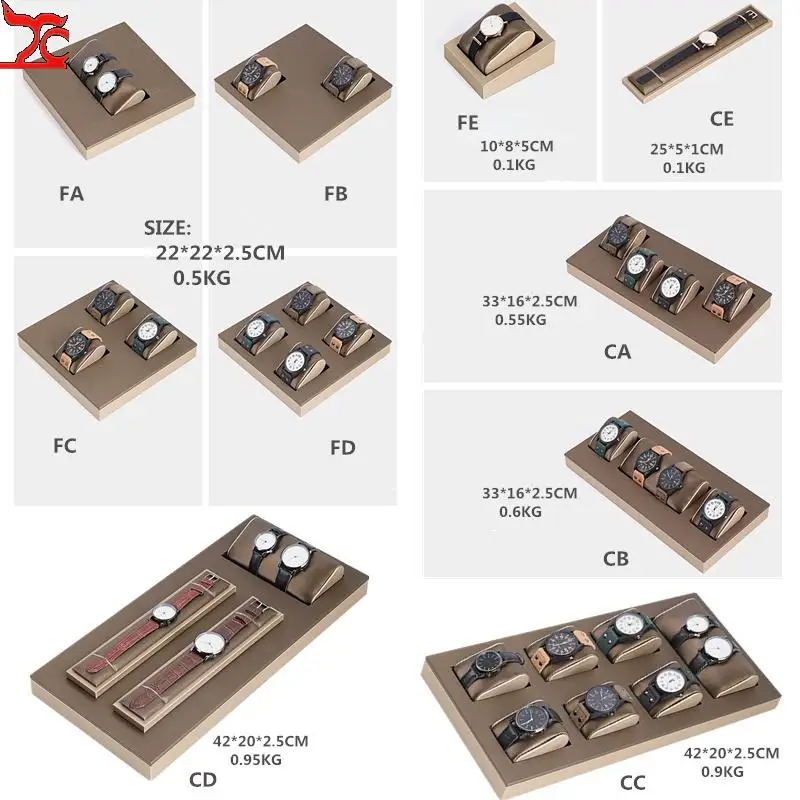 

Finest Brown Pu Leather Watch Stand Jewelry Display Stand Creative Household Storage Rack Watch Stand Jewelry Display Props