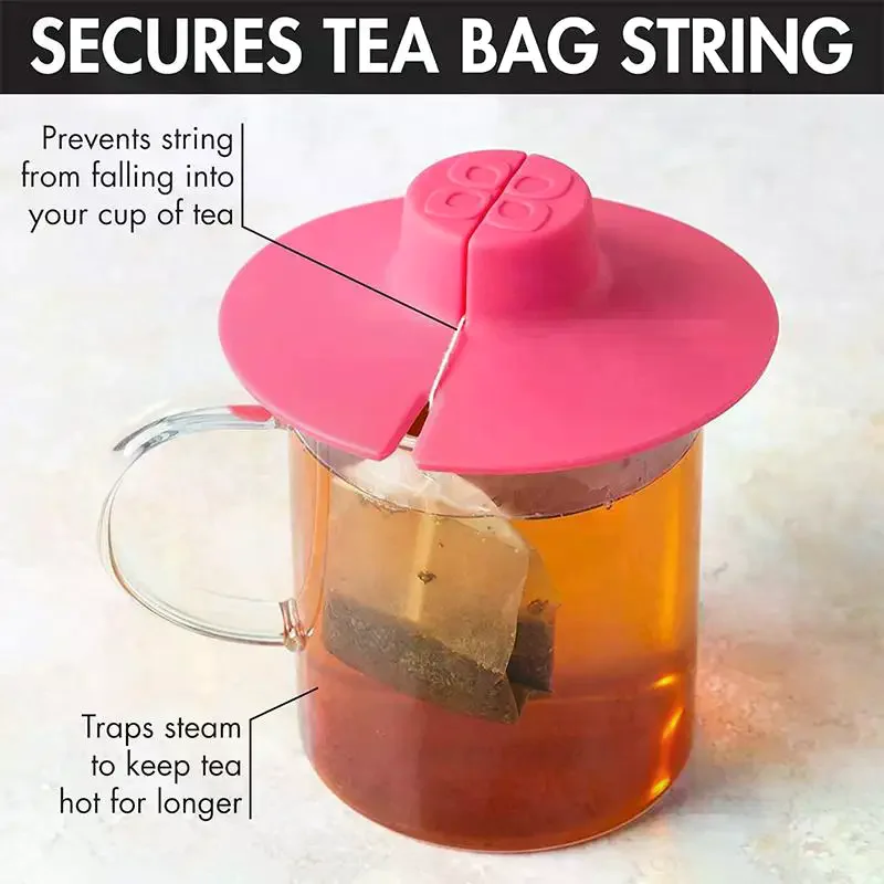 Silicone Tea Bag Holder & Squeezer with Handle - Reusable, Dishwasher Safe, Easy-to-Use Mug Accessory