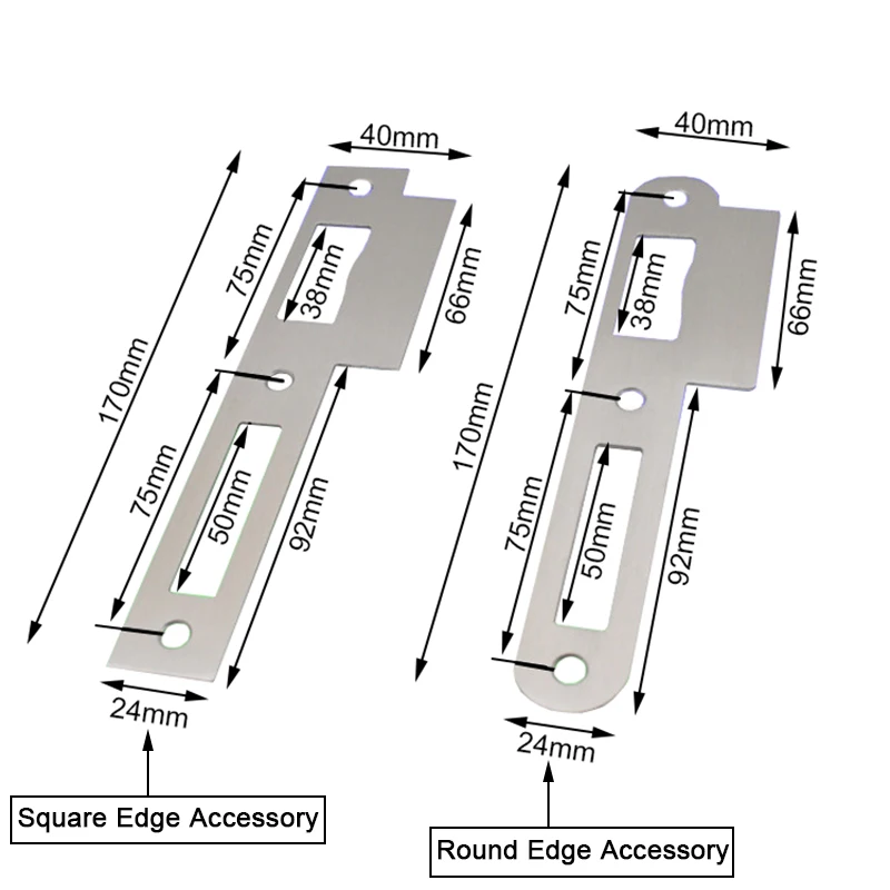 1Piece European Mortise Door Lock body 4572/5072/5572/6072/6572 Entry Fire Proof Door Lock Repair Parts Round Edge/Square Edge