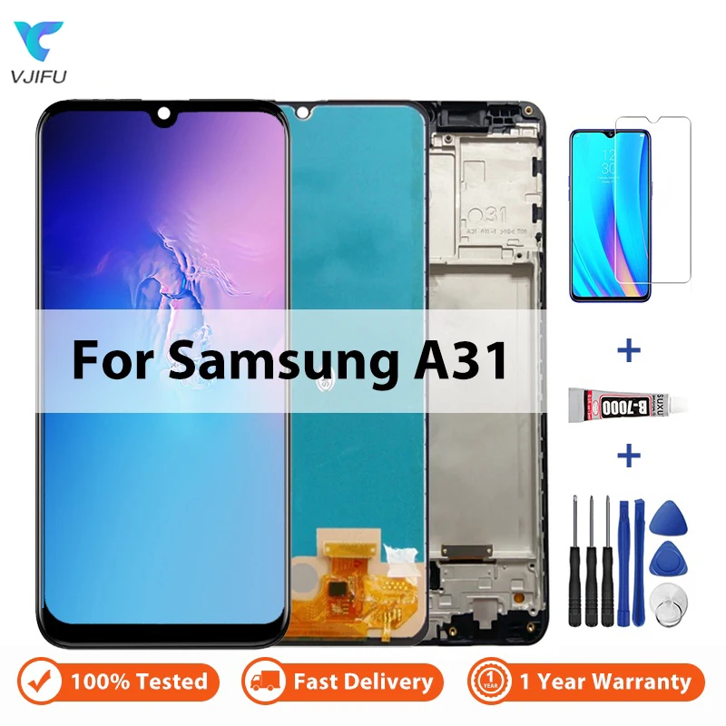 ЖК-дисплей 6,4 дюйма для Samsung Galaxy A31 SM-A315F/DS A315F A315G, дисплей с сенсорным экраном и дигитайзером в сборе, замена с бесплатными инструментами