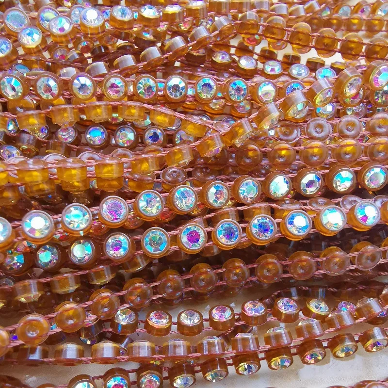 TABA® Sparkling AB Crystal Rhinestone Trim - 10 Yards of Elegant Rhinestone Banding