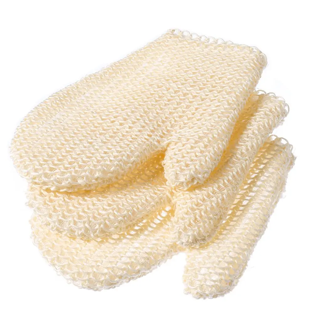 

Cleaning Tool Massage Sponge Skin Wash Fingers Bath Towel Exfoliating Glove Shower Brush Body Scrubber Sisal Bath Gloves