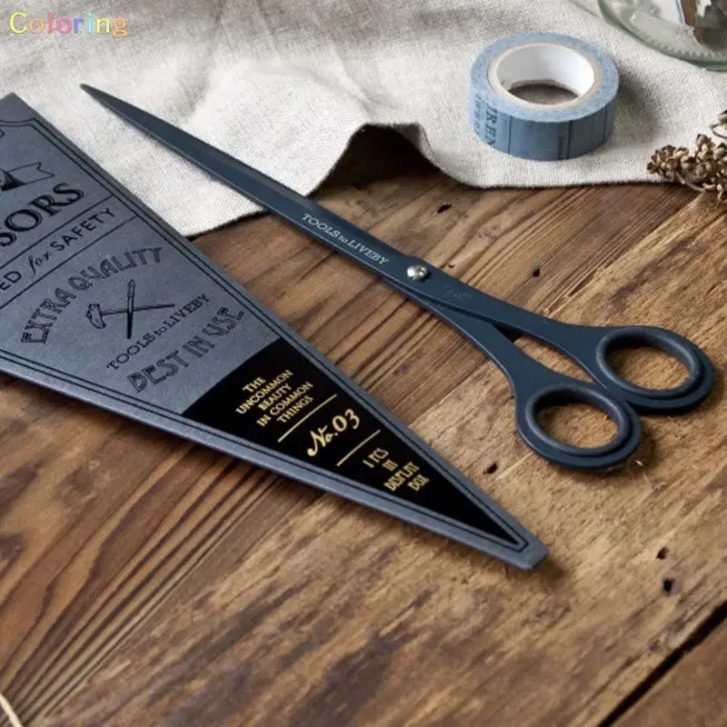 Tools To Liveby Scissors Retro Literary Notebook Decoration Stationery Metal Scissors, Safe Office, Scrapbook, Leather Scissors