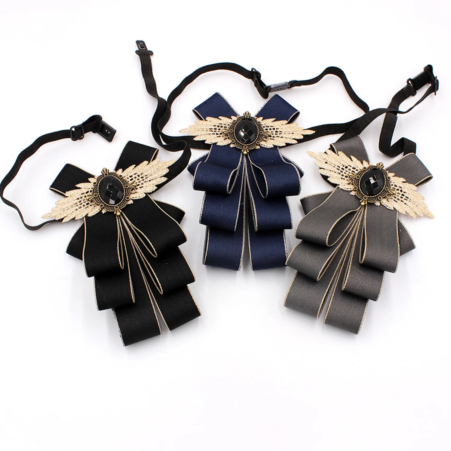 

Elegant Men Women Christmas Gift Party Business Wedding Bow Tie Cravat Vintage Bling Crystal Rhinestone Necktie Ribbon Bowtie